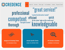 Tablet Screenshot of credence.co.uk